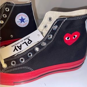 Converse X Comme Des Garçon Hi-Top red and black